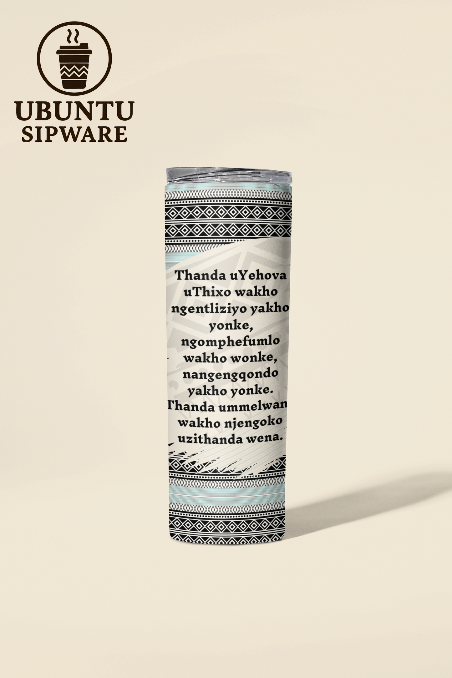 Ubuntu Sipware “Love” Series - 600 ml Skinny Tumbler Stainless Steel
