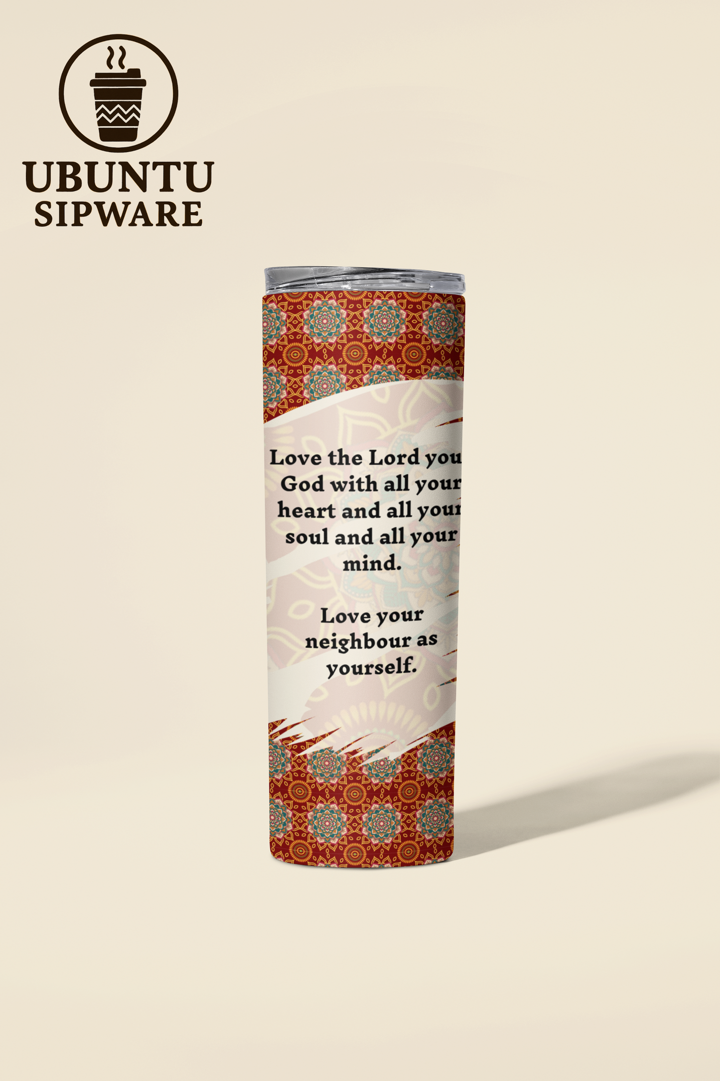 Ubuntu Sipware “Love” Series - 600 ml Skinny Tumbler Stainless Steel
