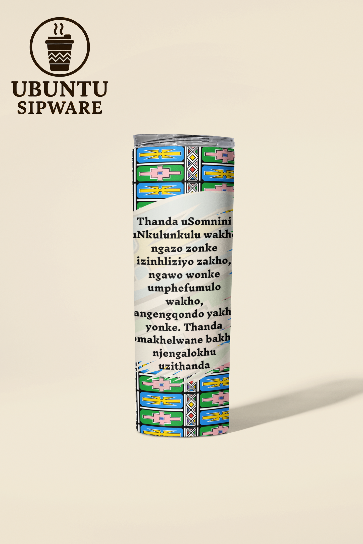 Ubuntu Sipware “Love” Series - 600 ml Skinny Tumbler Stainless Steel